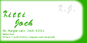 kitti joch business card